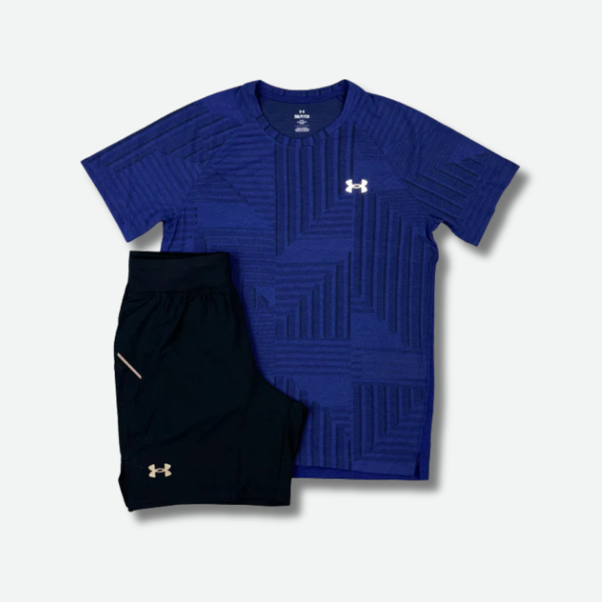 Tracksuit short/t-shirt UA Bleu marine