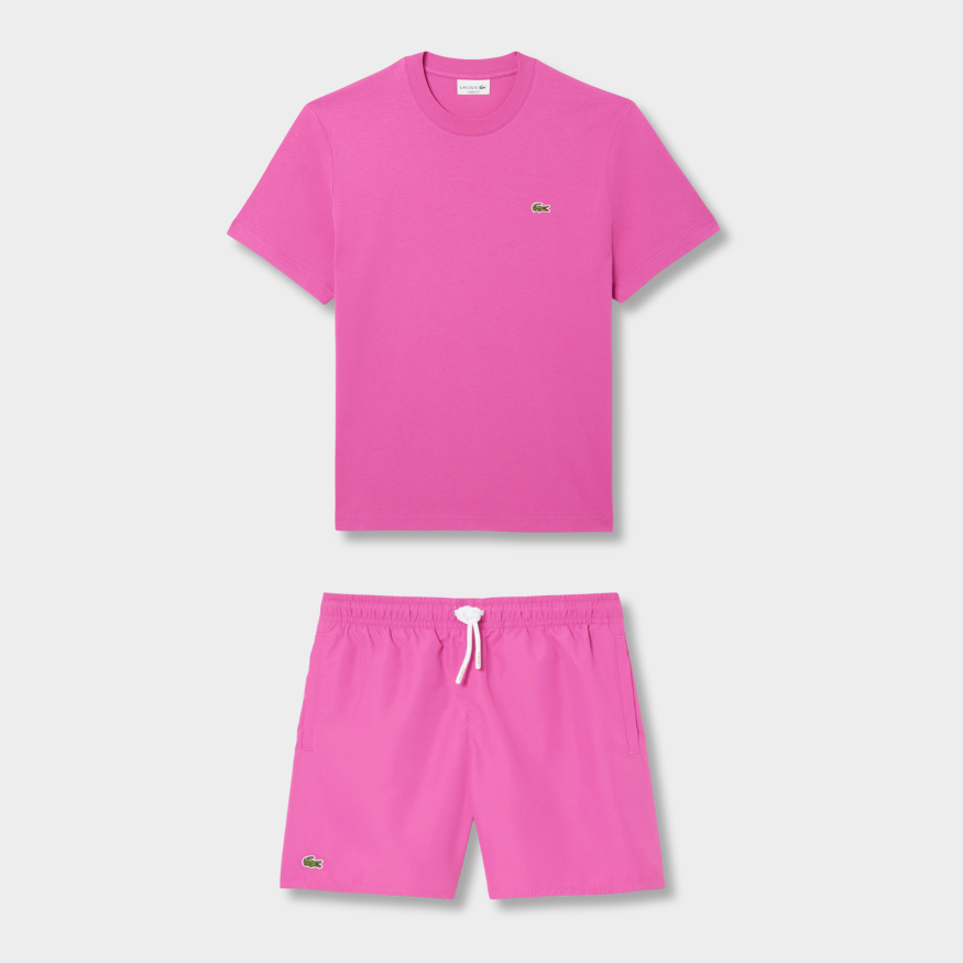 Tracksuit short/t-shirt LCST Pink vif