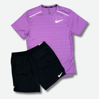 Tracksuit short/t-shirt running Violet