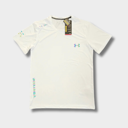 Tracksuit short/t-shirt UA Fluo Blanc