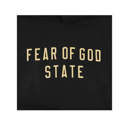 Fear of God Essentials Hoodie Fleece Black Orange