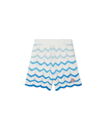 Wavy Gradient Crochet Shorts - casablanca