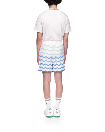Wavy Gradient Crochet Shorts - casablanca