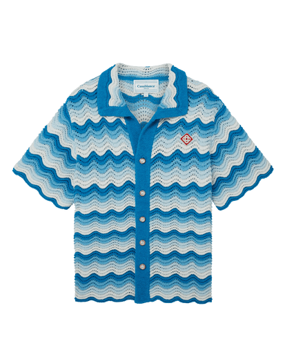Wavy Gradient Crochet Shirt - casablanca (3)