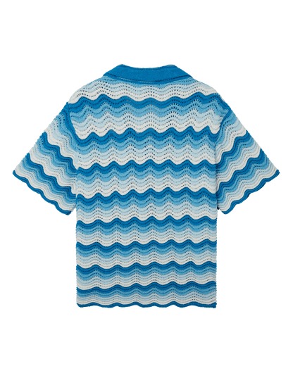 Wavy Gradient Crochet Shirt - casablanca (3)